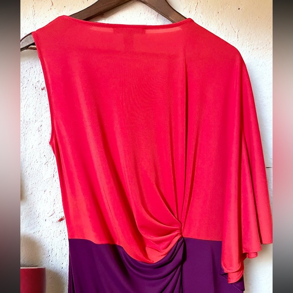 Kenneth Cole Block Color Orange Purple Dress Size Small - Picture 6 of 10
